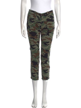 Nili Lotan Camouflage Print Skinny Leg Pants