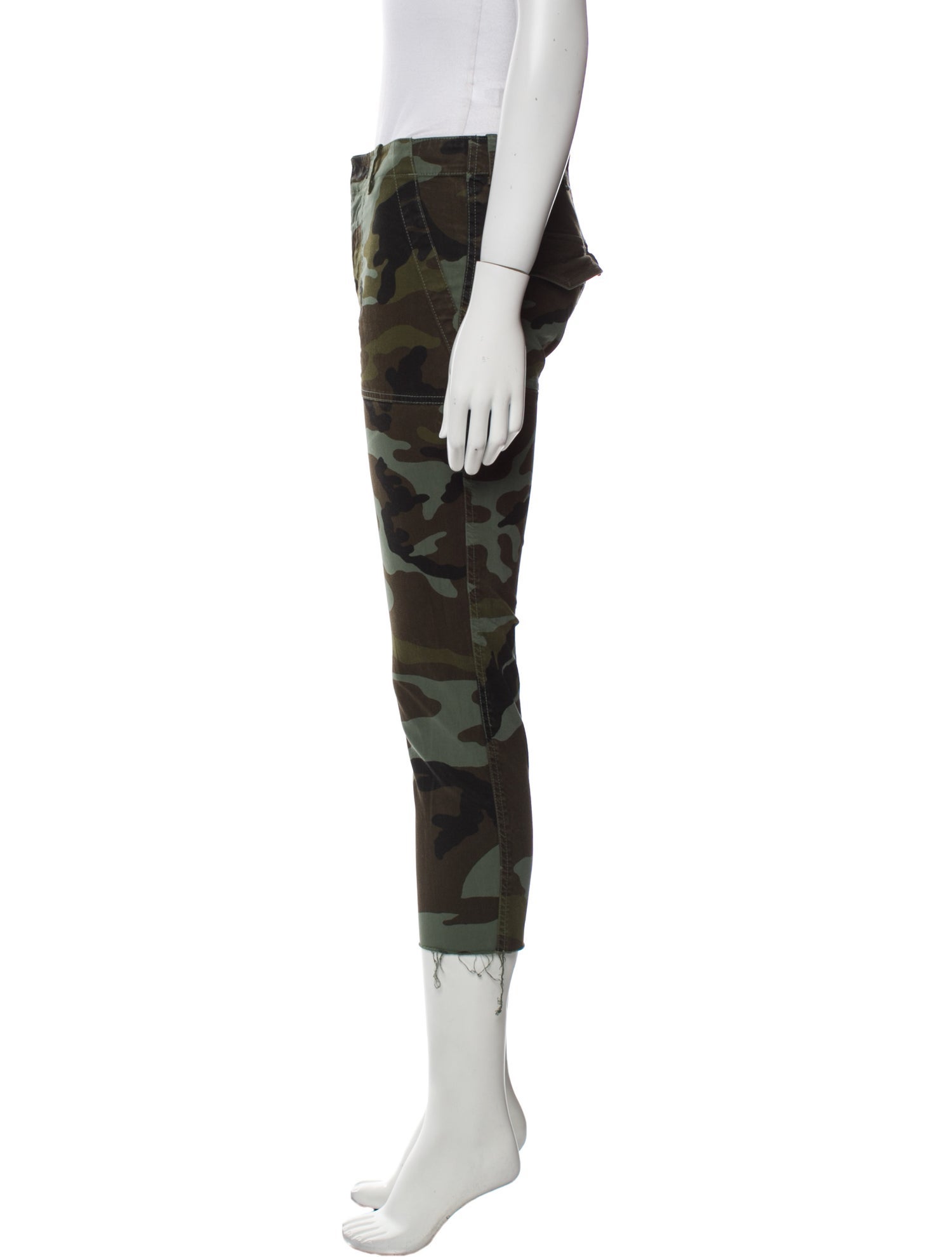 Nili Lotan Camouflage Print Skinny Leg Pants