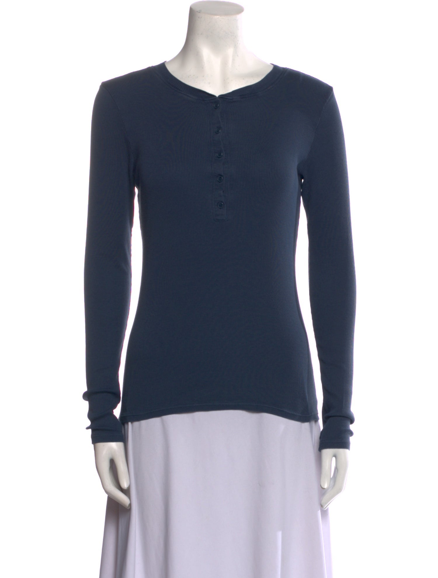 Nili Lotan V-Neck Long Sleeve Top