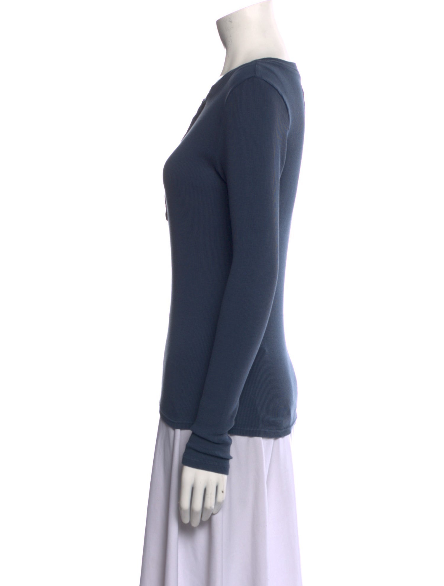 Nili Lotan V-Neck Long Sleeve Top