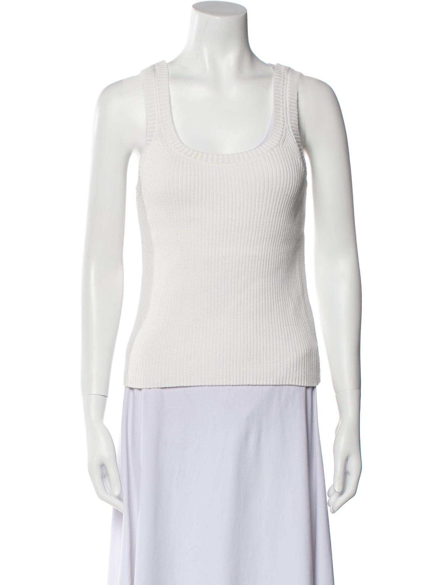 Nili Lotan Scoop Neck Sleeveless Top White Tops, Clothing WN5124109