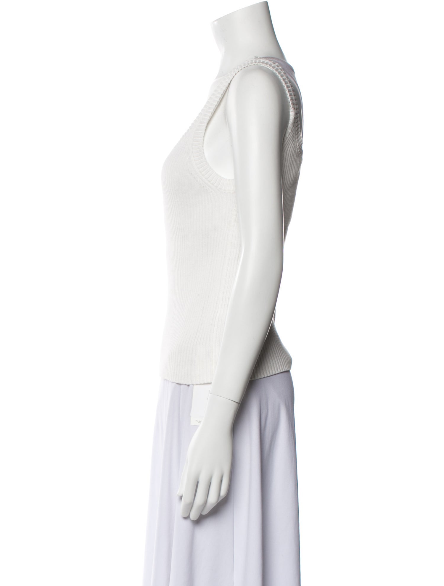 Nili Lotan Scoop Neck Sleeveless Top White Tops, Clothing WN5124109