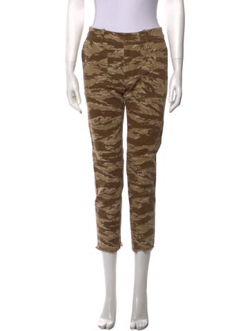 Nili Lotan Pants Camouflage Print Straight Leg US 4 | S