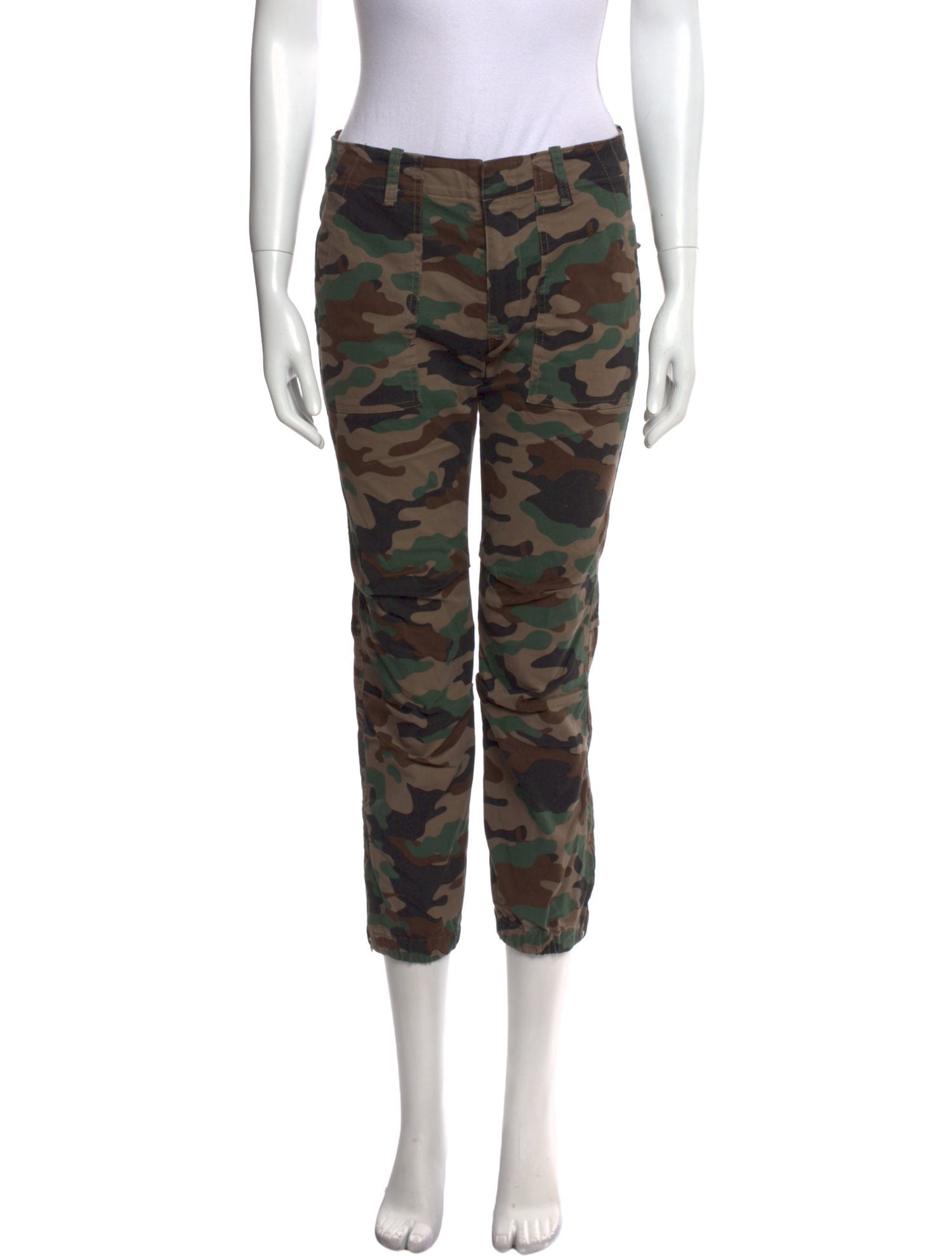 Nili Lotan Camouflage Print Skinny Leg Pants