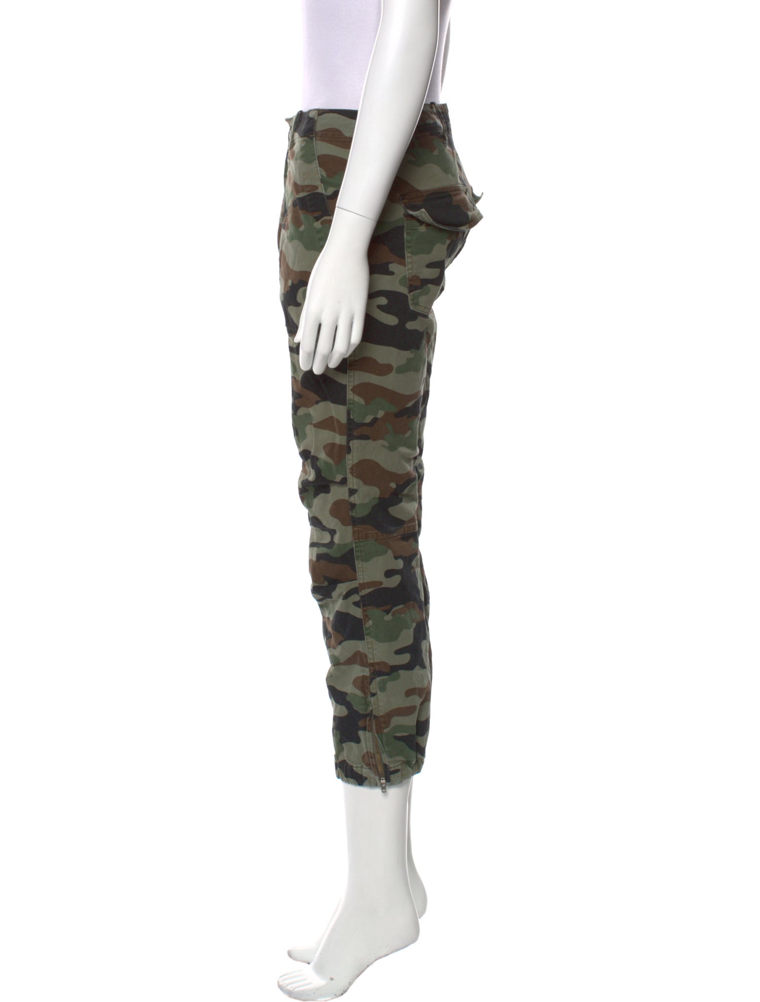 Nili Lotan Camouflage Print Skinny Leg Pants