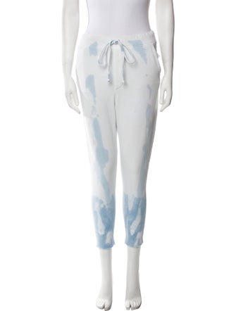 Nili Lotan Tie-Dye Print Distressed Accents Sweatpants