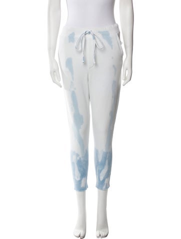 Nili Lotan Loungewear Tie-Dye Print Distressed Accents Sweatpants S