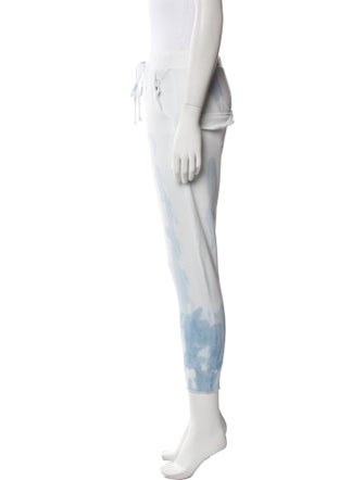 Nili Lotan Tie-Dye Print Distressed Accents Sweatpants