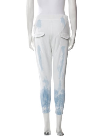 Nili Lotan Tie-Dye Print Distressed Accents Sweatpants