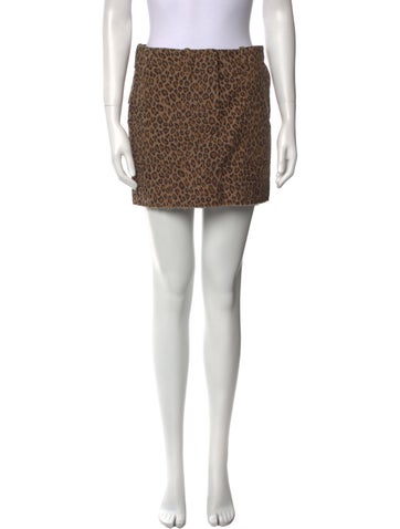 Nili Lotan Skirts Animal Print Mini Skirt US 0 | XS