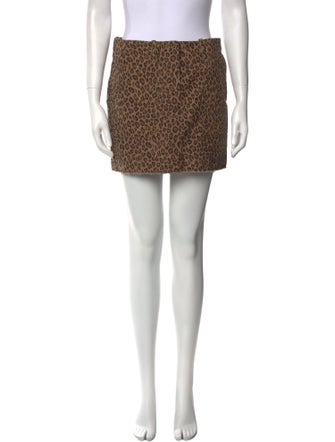 Nili Lotan Animal Print Mini Skirt