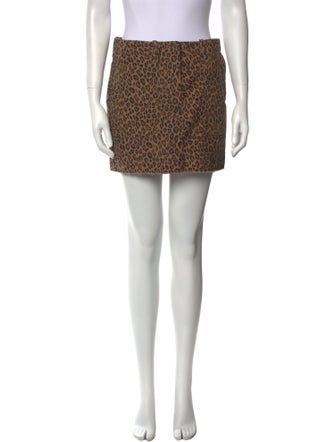 Nili Lotan Animal Print Mini Skirt