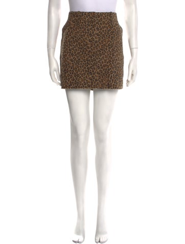 Nili Lotan Skirts Animal Print Mini Skirt US 8 | M