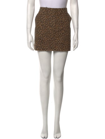 Nili Lotan Animal Print Mini Skirt