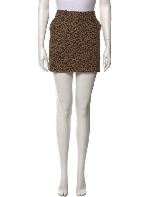 Nili Lotan Animal Print Mini Skirt
