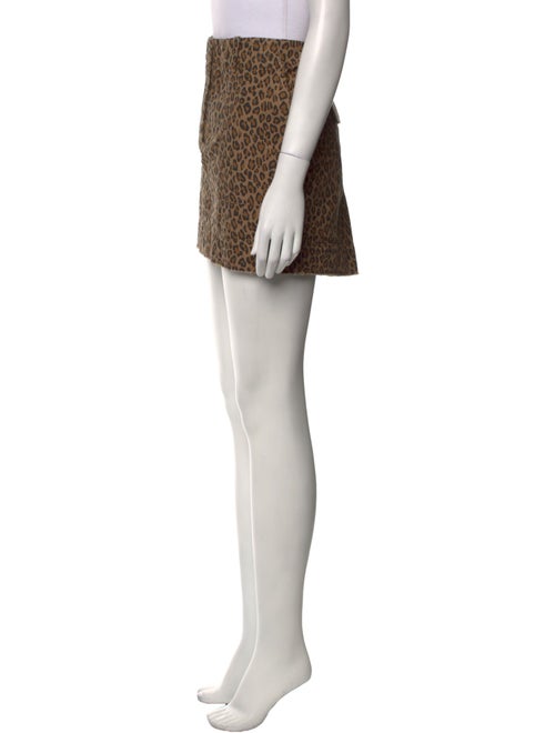 Nili Lotan Animal Print Mini Skirt