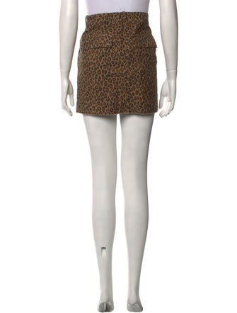 Nili Lotan Animal Print Mini Skirt