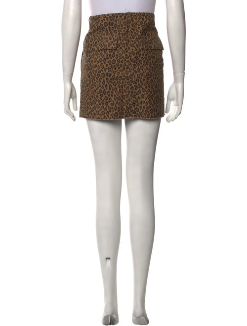 Nili Lotan Animal Print Mini Skirt