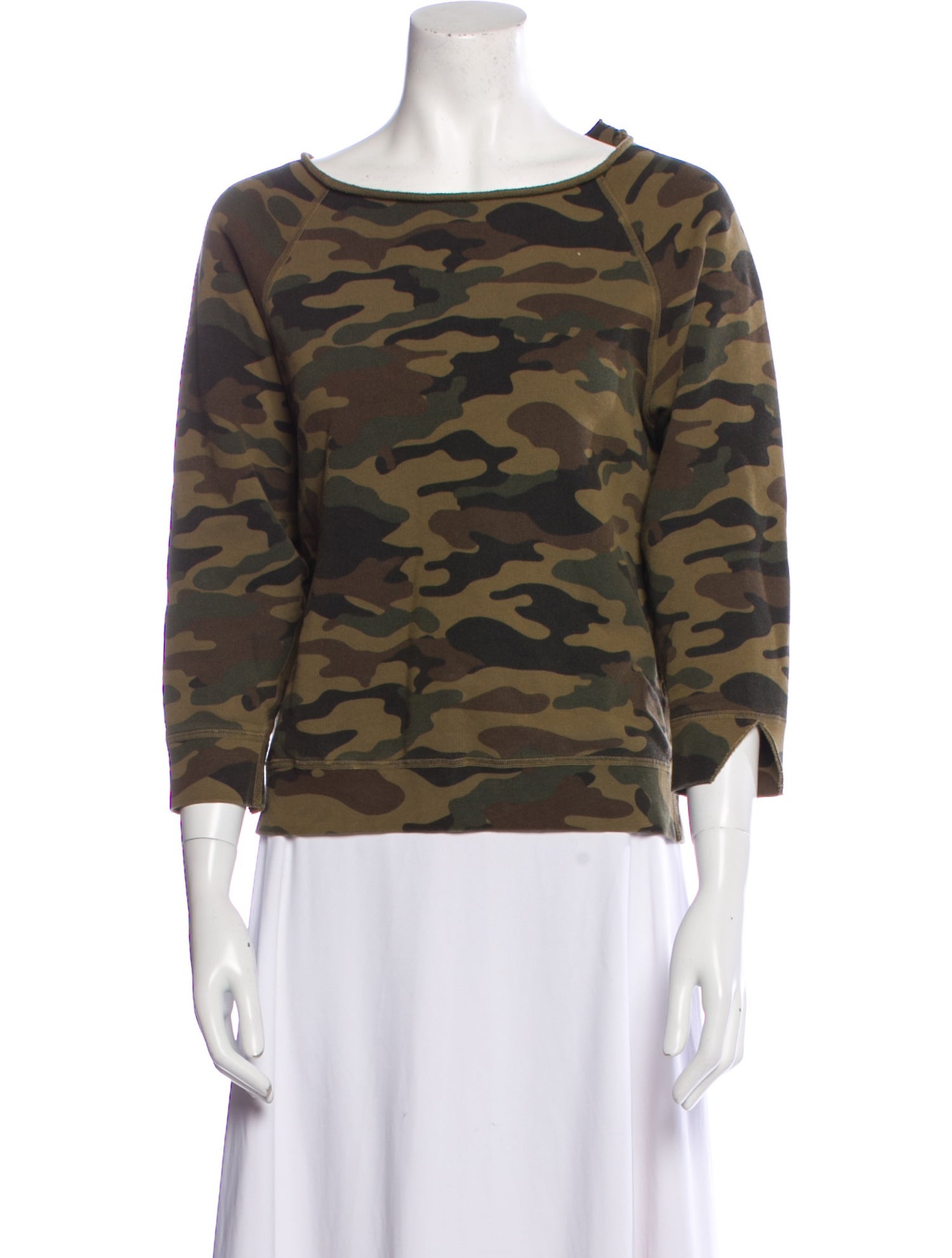 Nili Lotan Printed Bateau Neckline Sweater