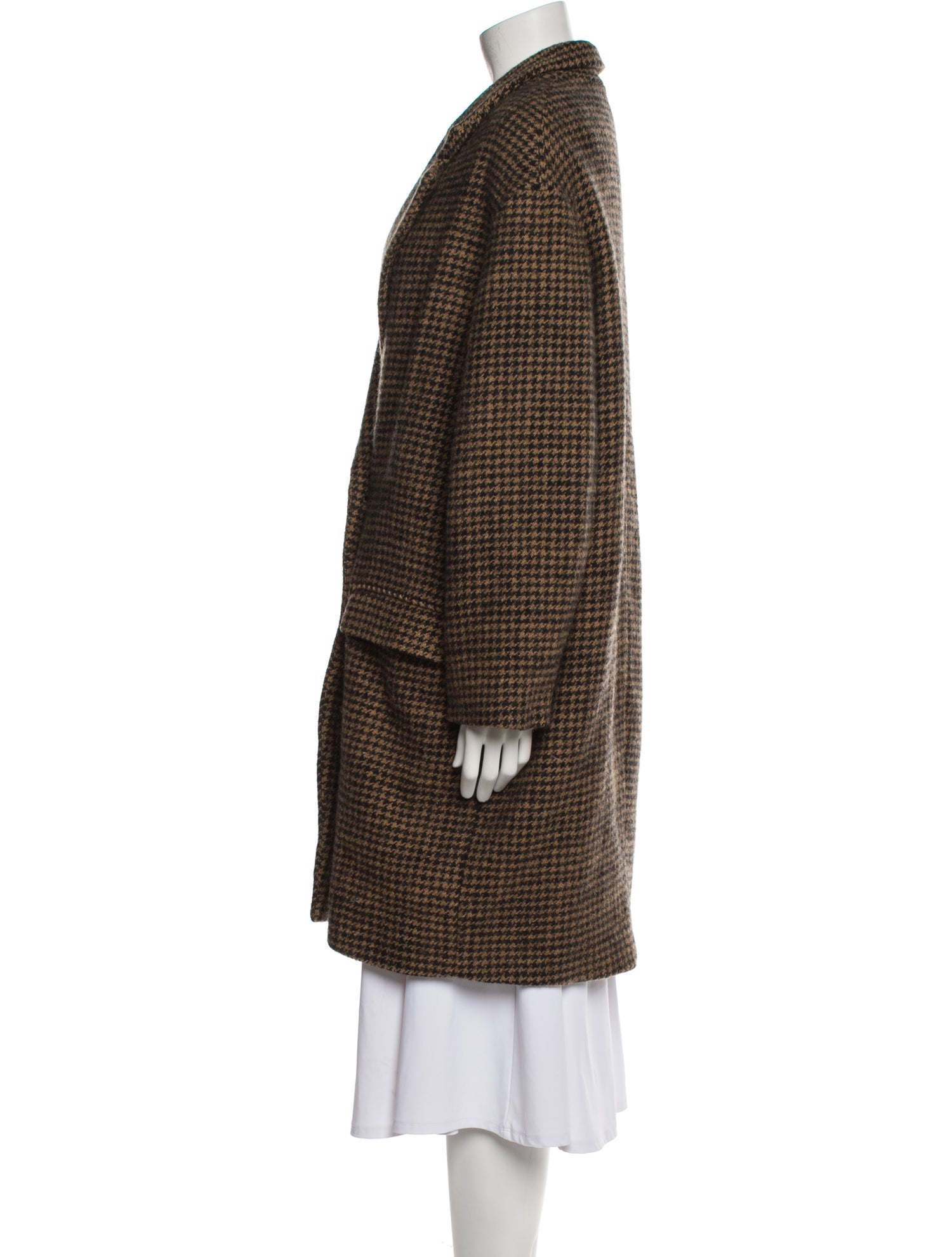 Nili Lotan Virgin Wool Tweed Pattern Coat