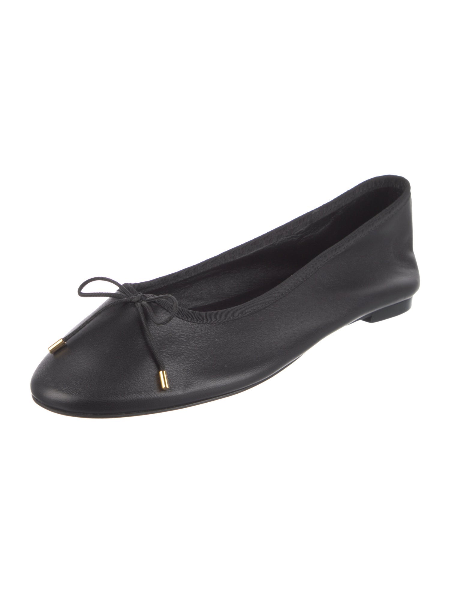 Nili Lotan Leather Bow Accents Ballet Flats