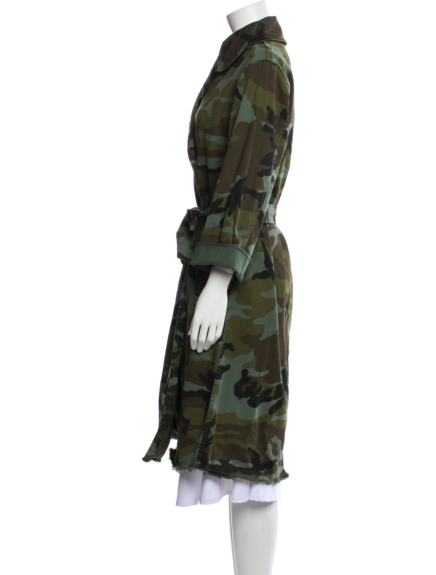 Nili Lotan Camouflage Print Trench Coat