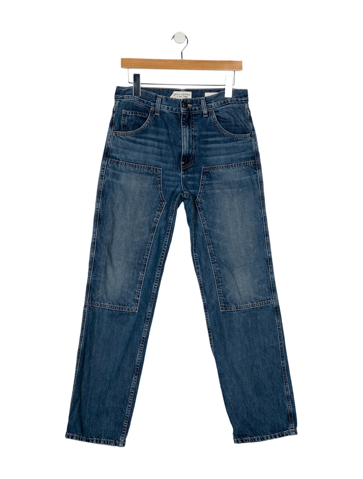 Nili Lotan Mid-Rise Straight Leg Jeans