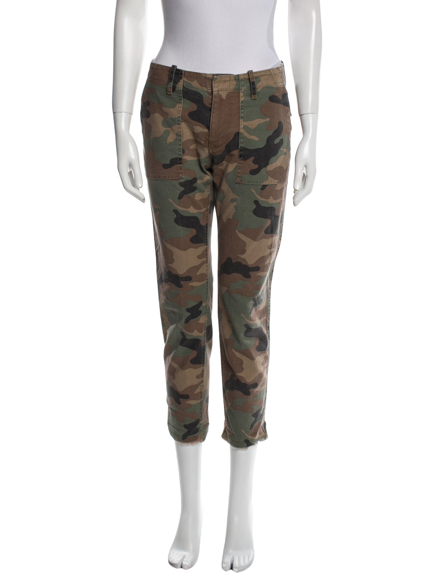 Nili Lotan Camouflage Print Skinny Leg Pants