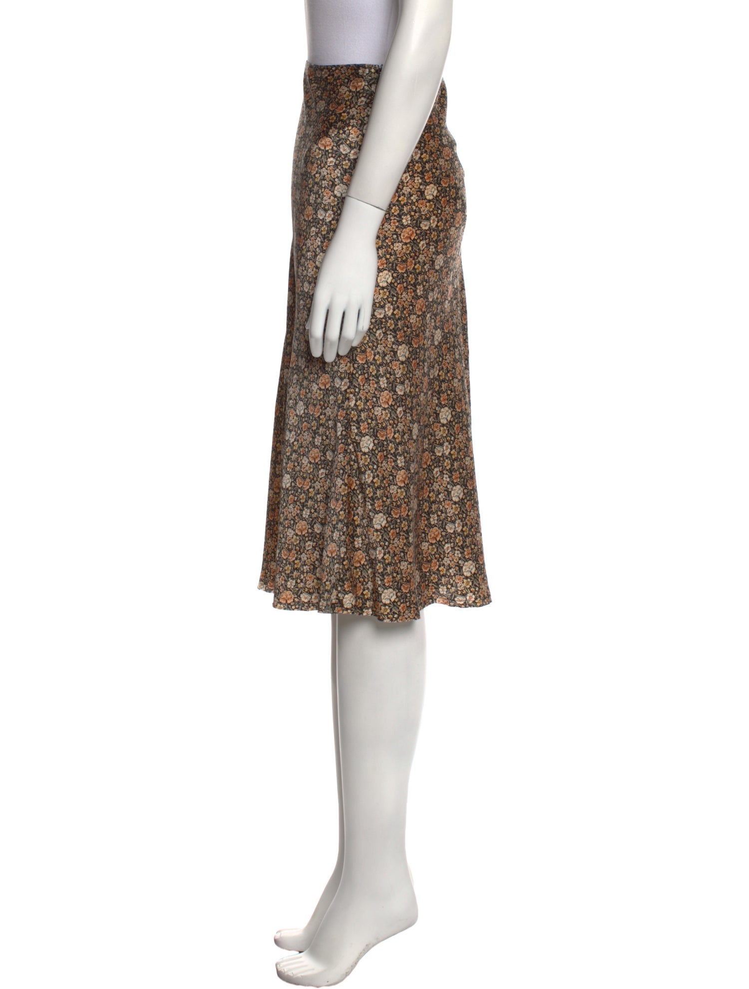 Nili Lotan Silk Midi Length Skirt