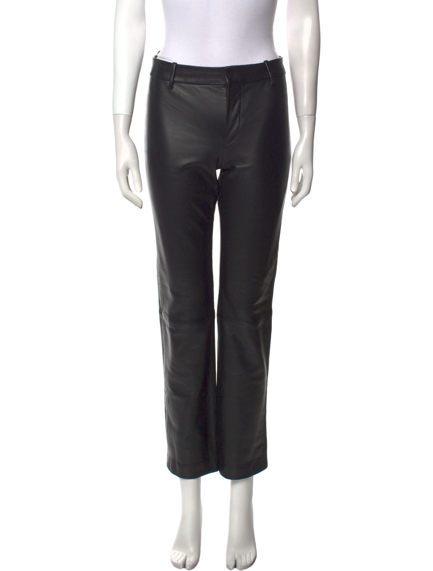 Nili Lotan Lamb Leather Straight Leg Pants