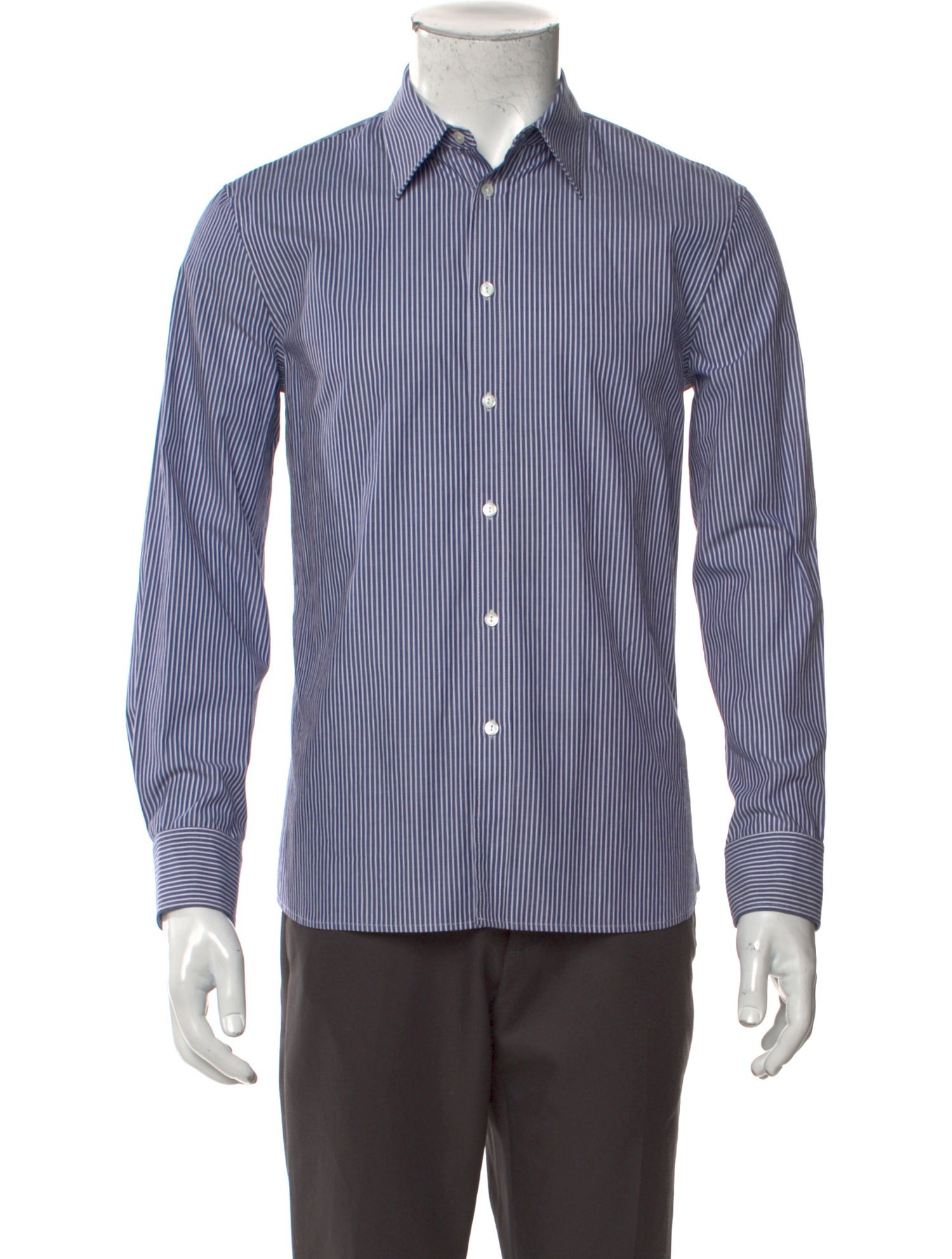 Nili Lotan Striped Long Sleeve Dress Shirt