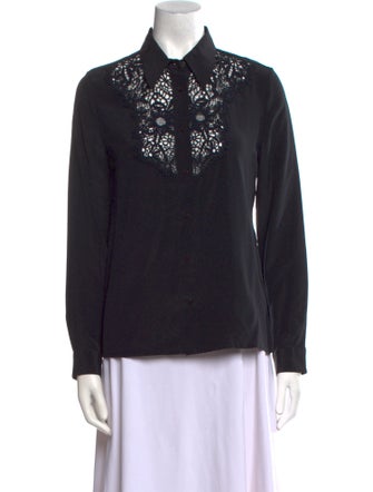 Nili Lotan Long Sleeve Button-Up Top