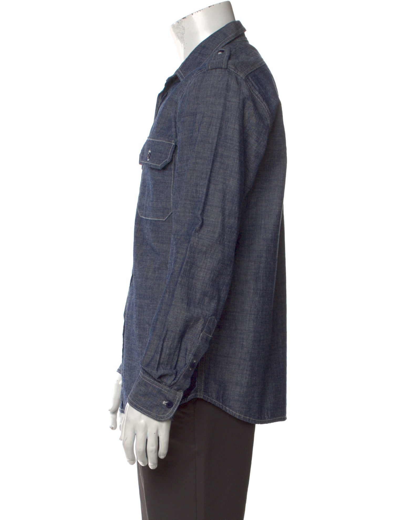Nili Lotan Long Sleeve Denim Shirt