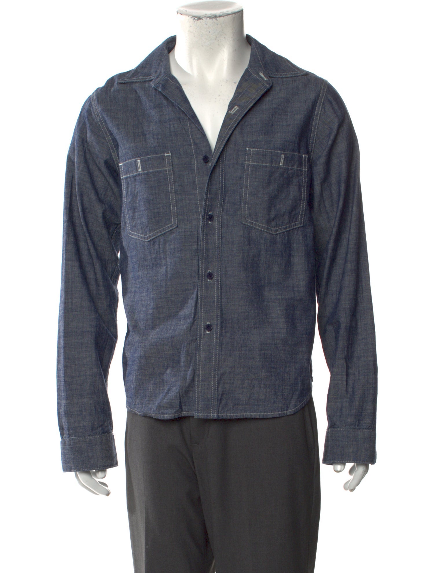 Nili Lotan Long Sleeve Denim Shirt