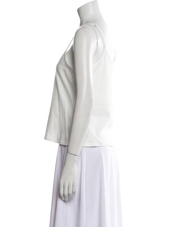 Nili Lotan Scoop Neck Sleeveless Crop Top