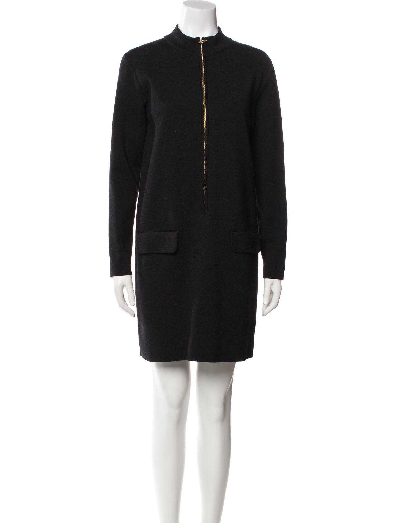 Nili Lotan Mock Neck Mini Dress