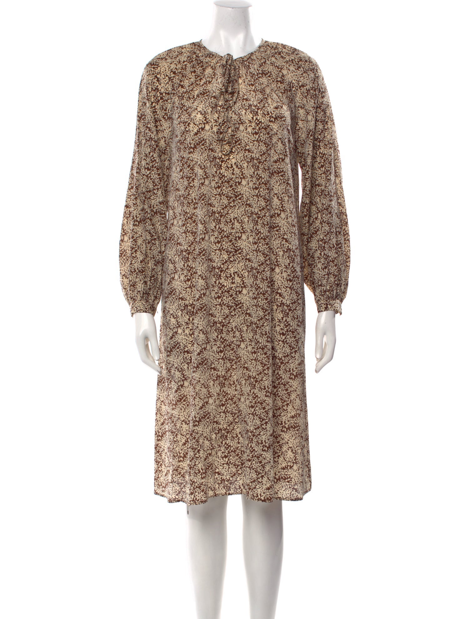 Nili Lotan Floral Print Midi Length Dress