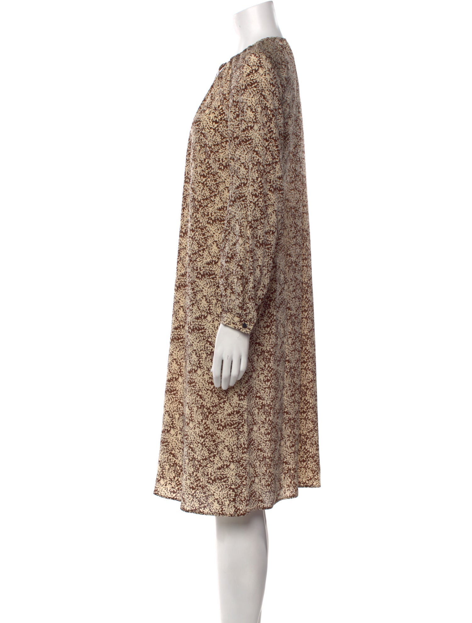 Nili Lotan Floral Print Midi Length Dress