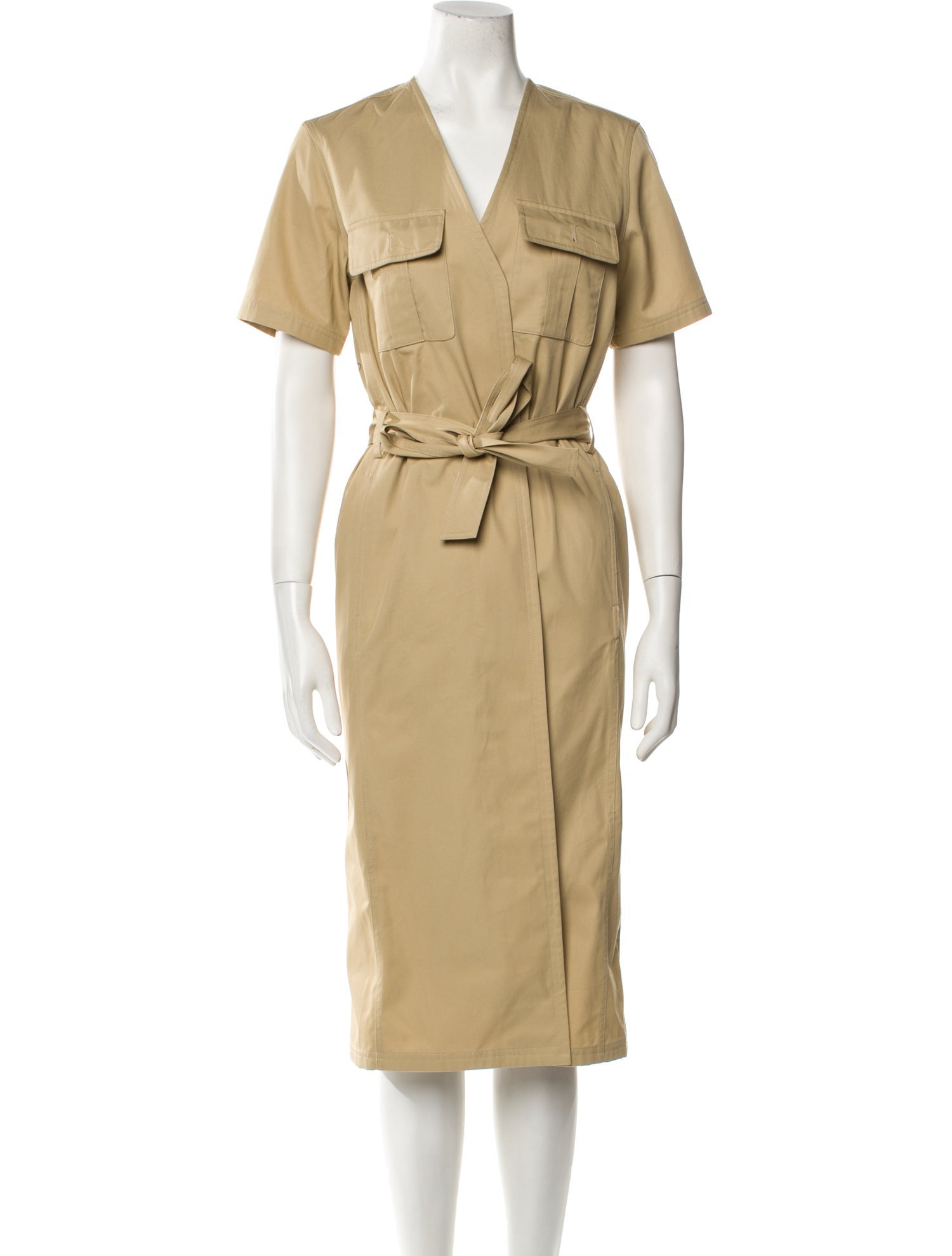 Nili Lotan V-Neck Midi Length Dress