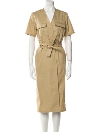 Nili Lotan V-Neck Midi Length Dress