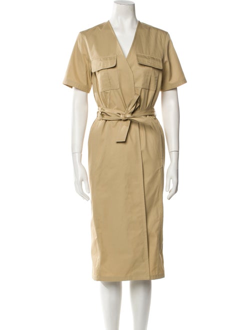 Nili Lotan V-Neck Midi Length Dress