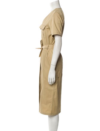 Nili Lotan V-Neck Midi Length Dress