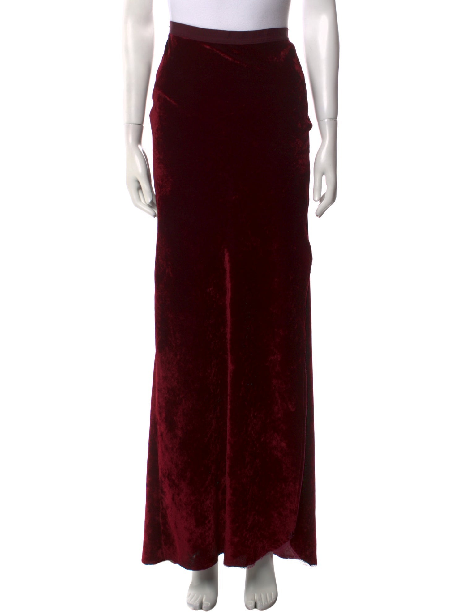 Nili Lotan Raw-Edge Trim Long Skirt