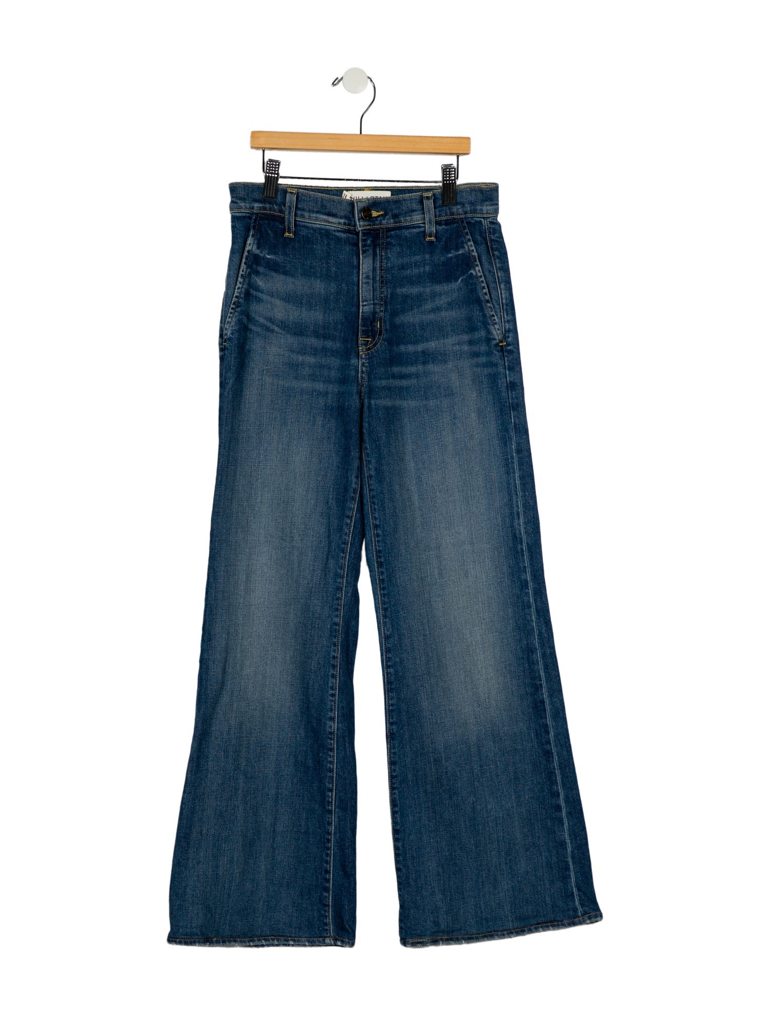 Nili Lotan Mid-Rise Wide Leg Jeans