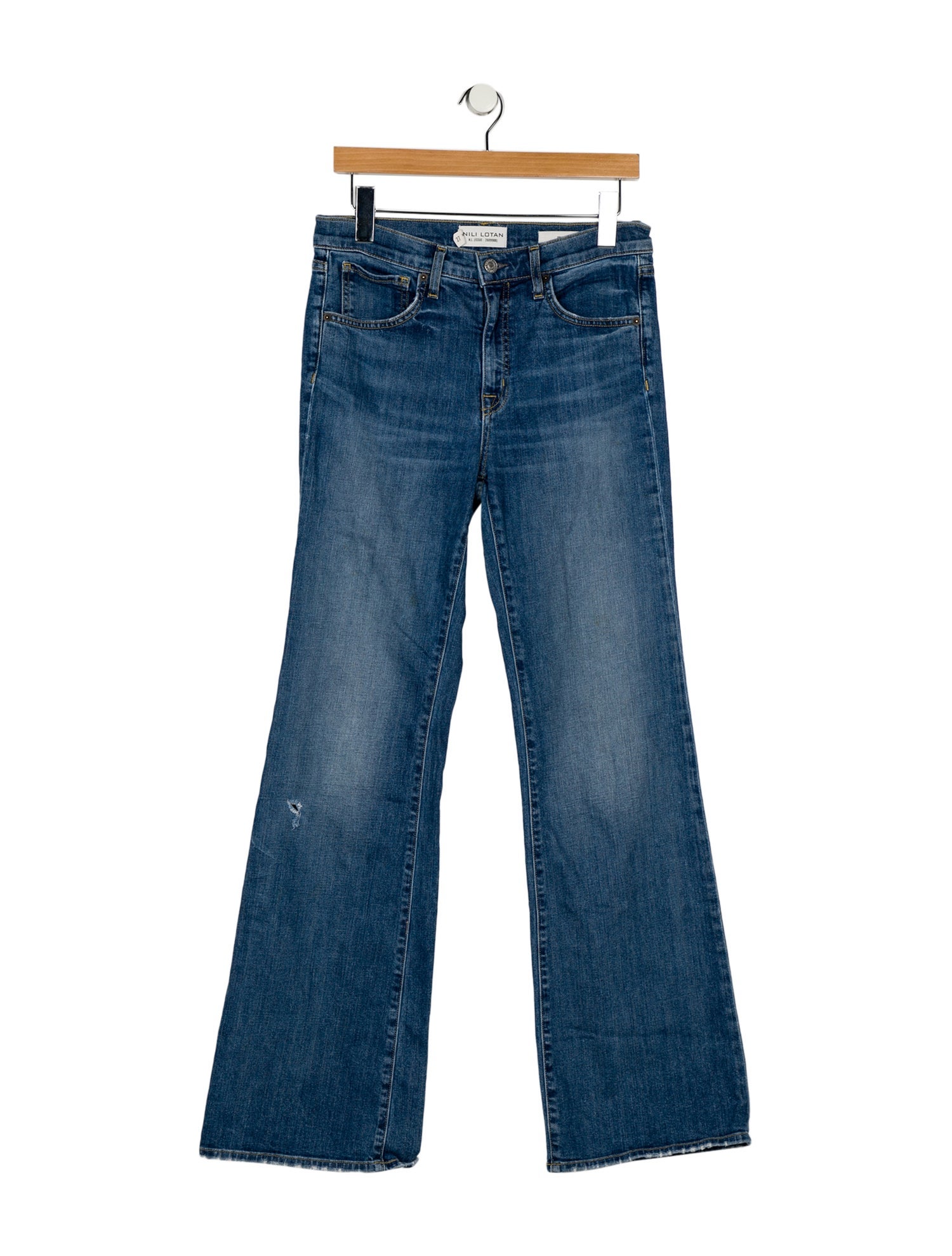 Nili Lotan Mid-Rise Wide Leg Jeans