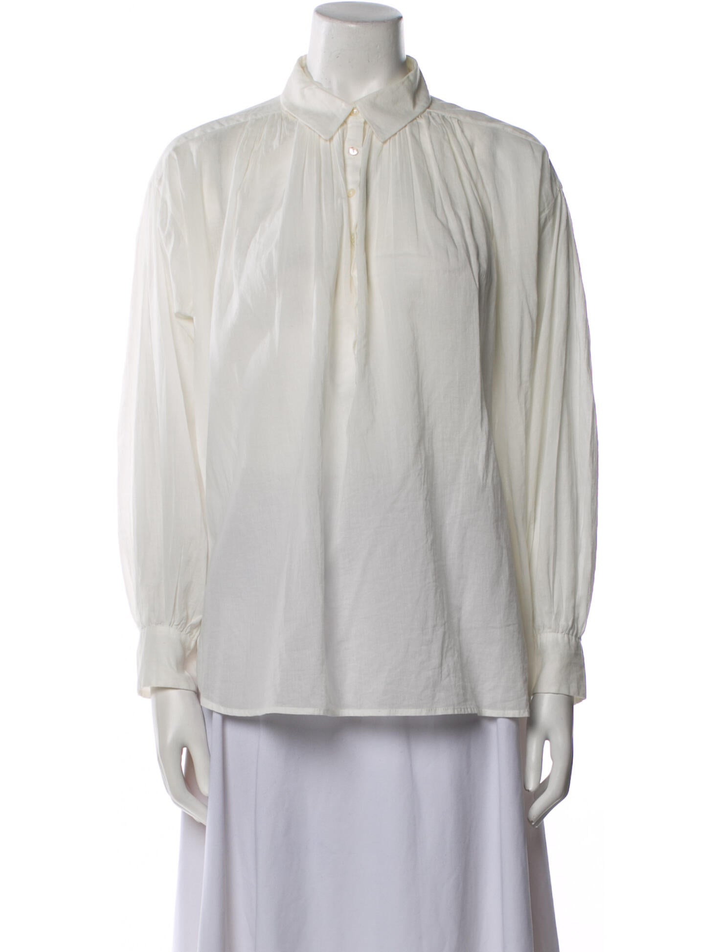 Nili Lotan Mock Neck Long Sleeve Blouse