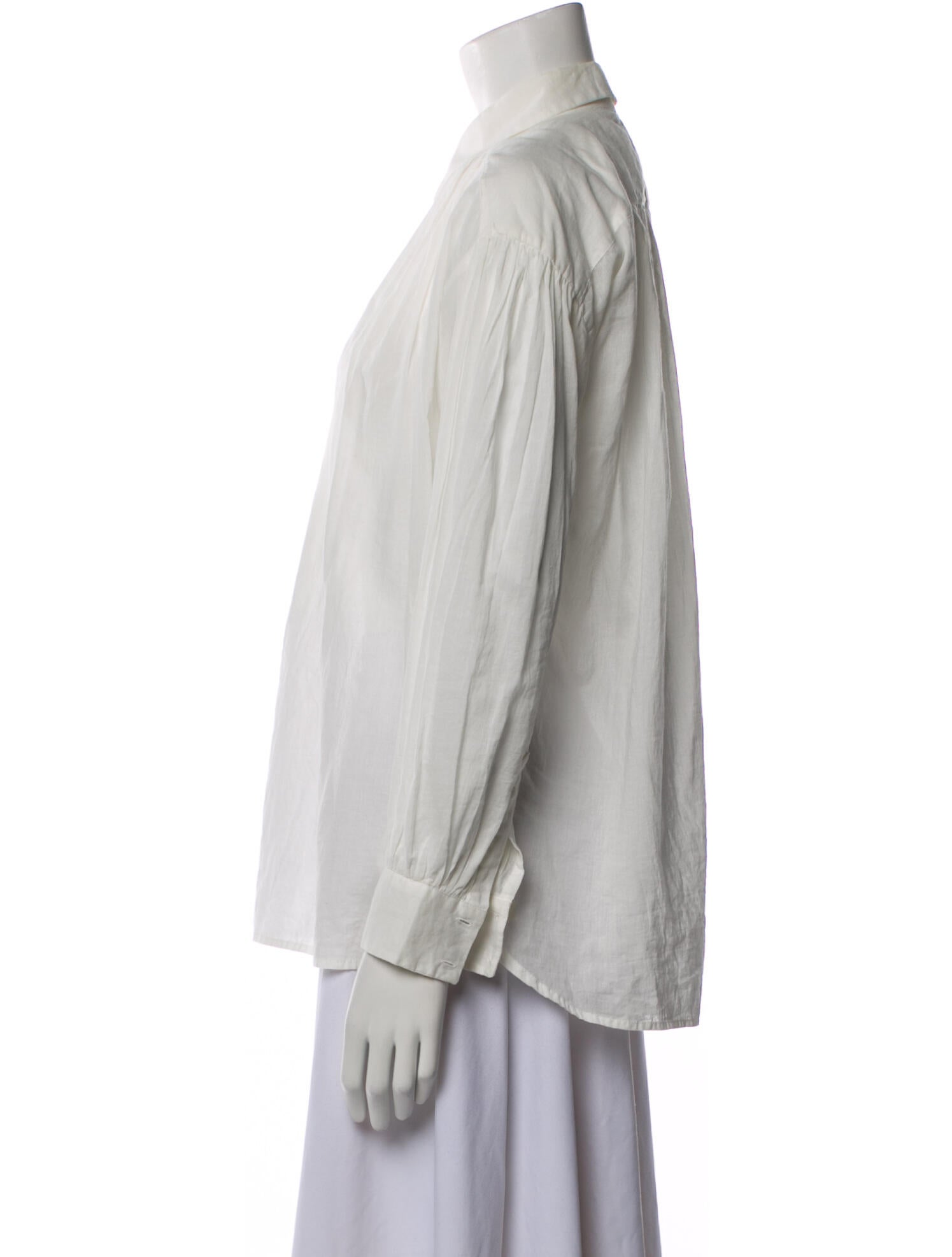 Nili Lotan Mock Neck Long Sleeve Blouse