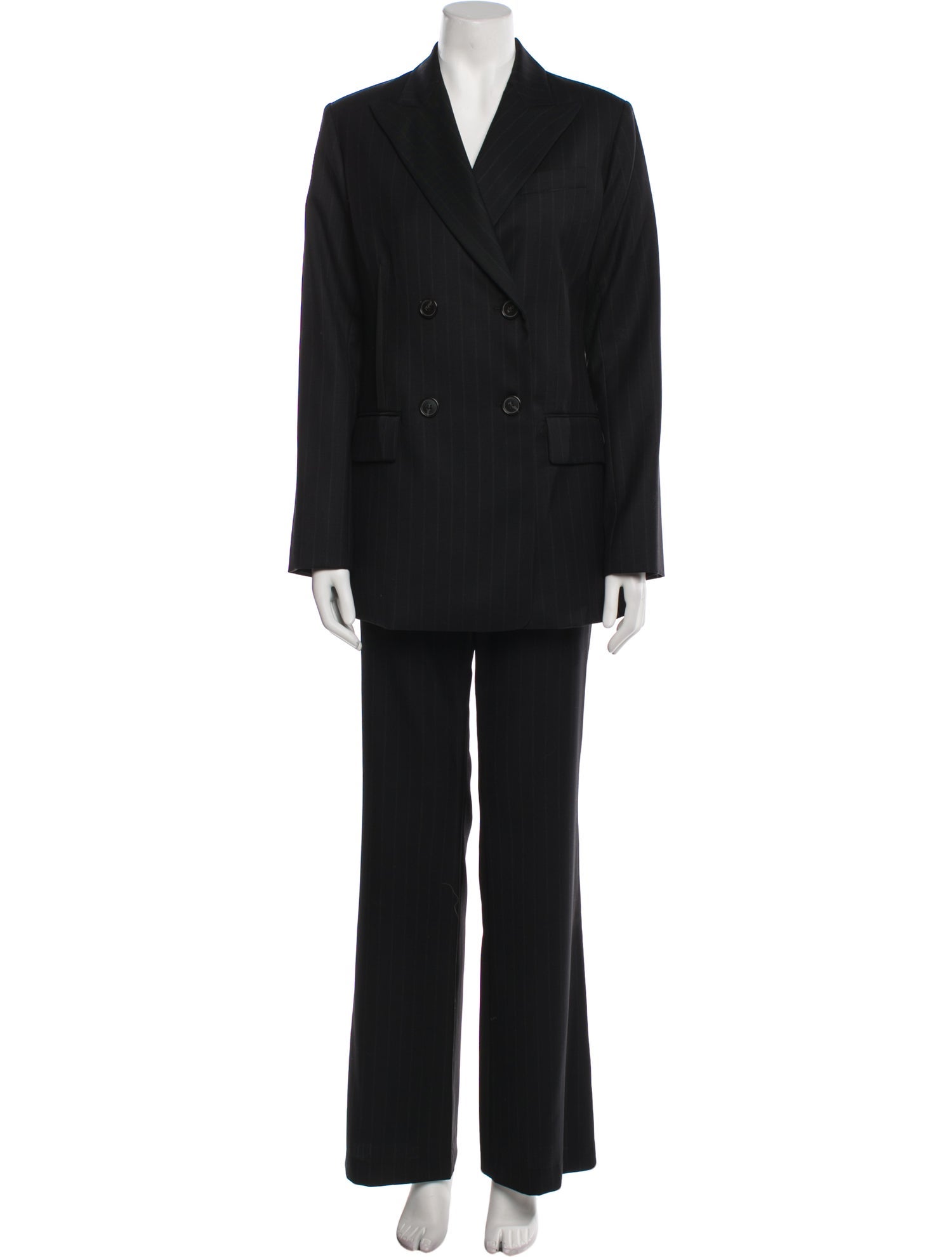 Nili Lotan Virgin Wool Striped Pant Set