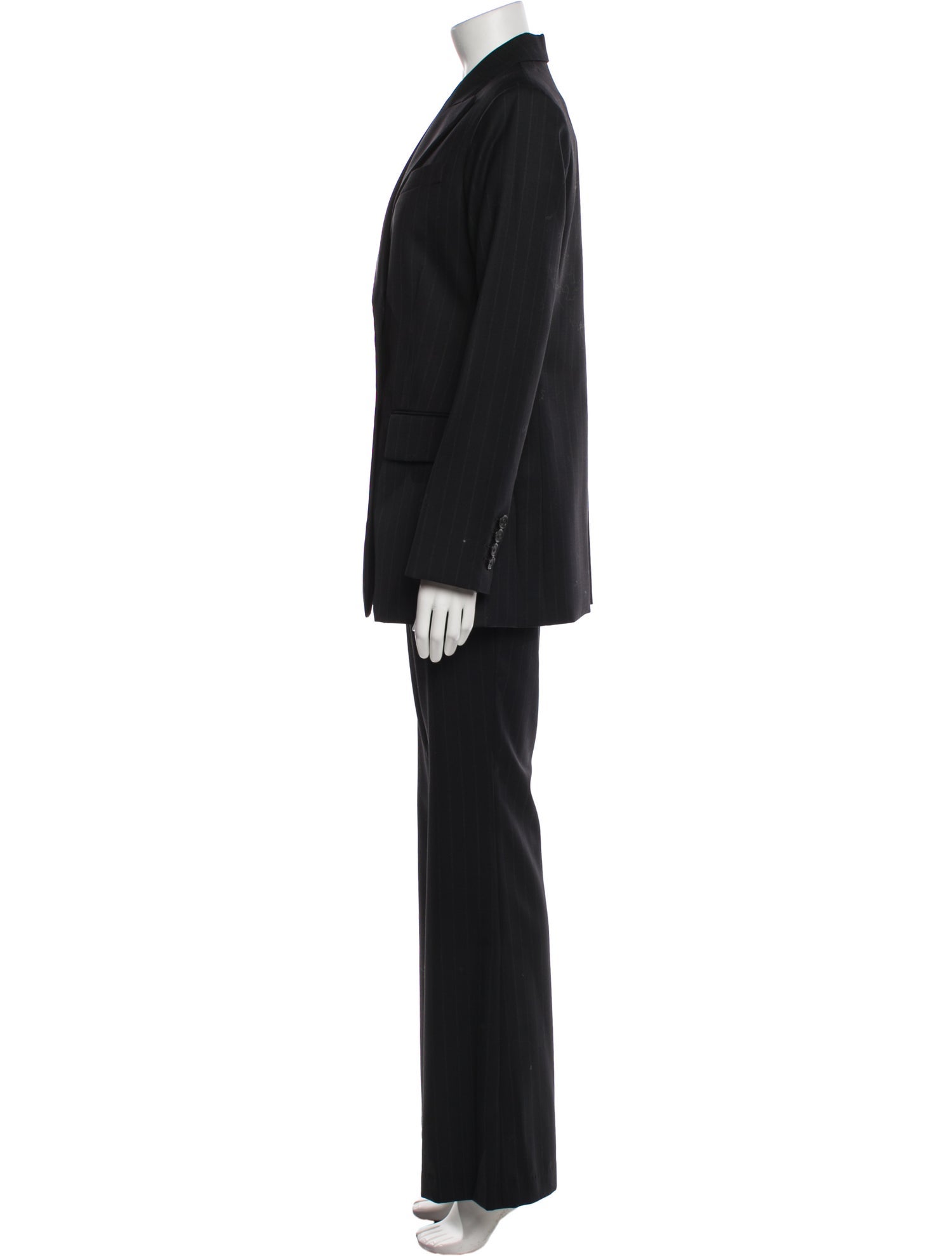 Nili Lotan Virgin Wool Striped Pant Set