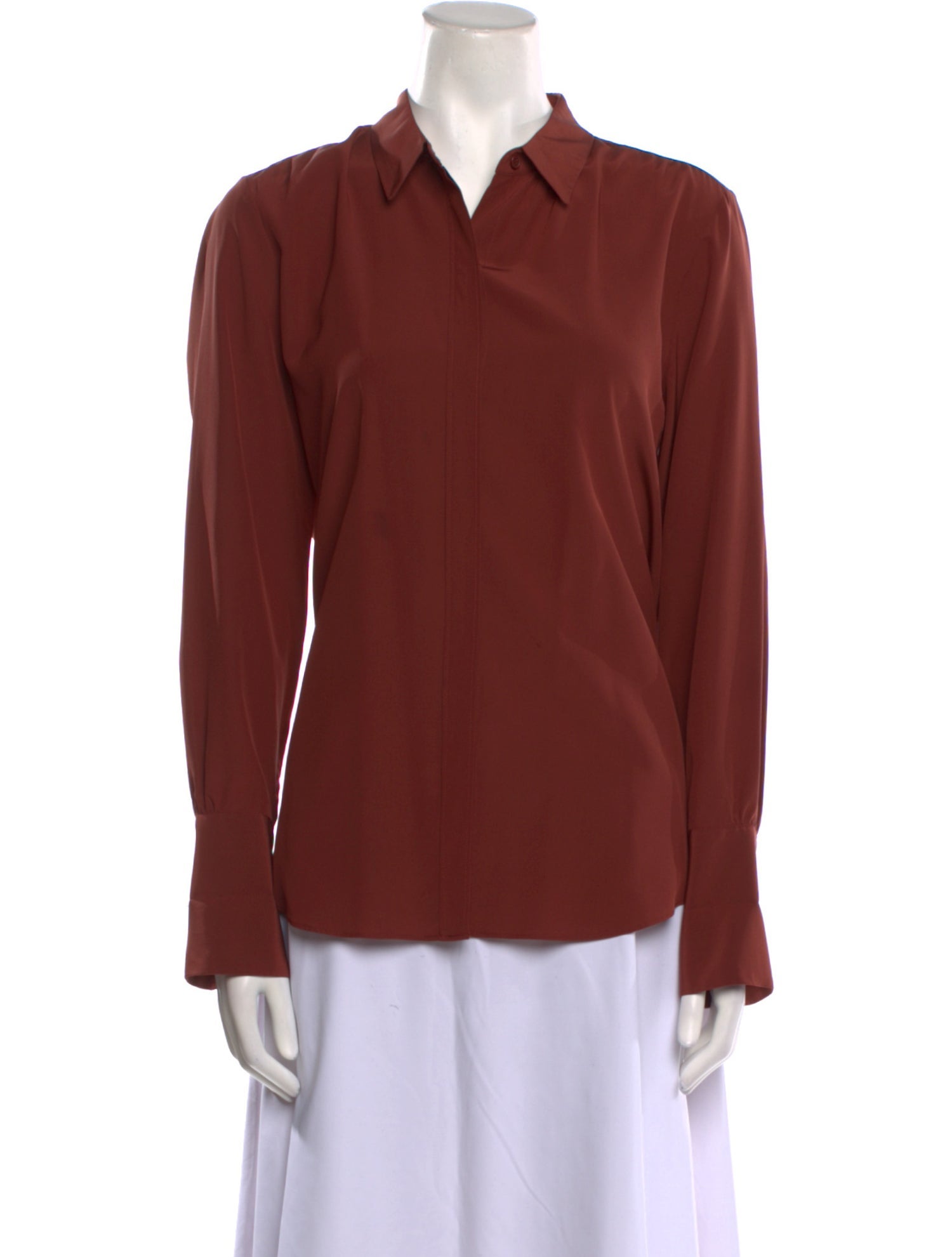 Nili Lotan Silk Long Sleeve Blouse